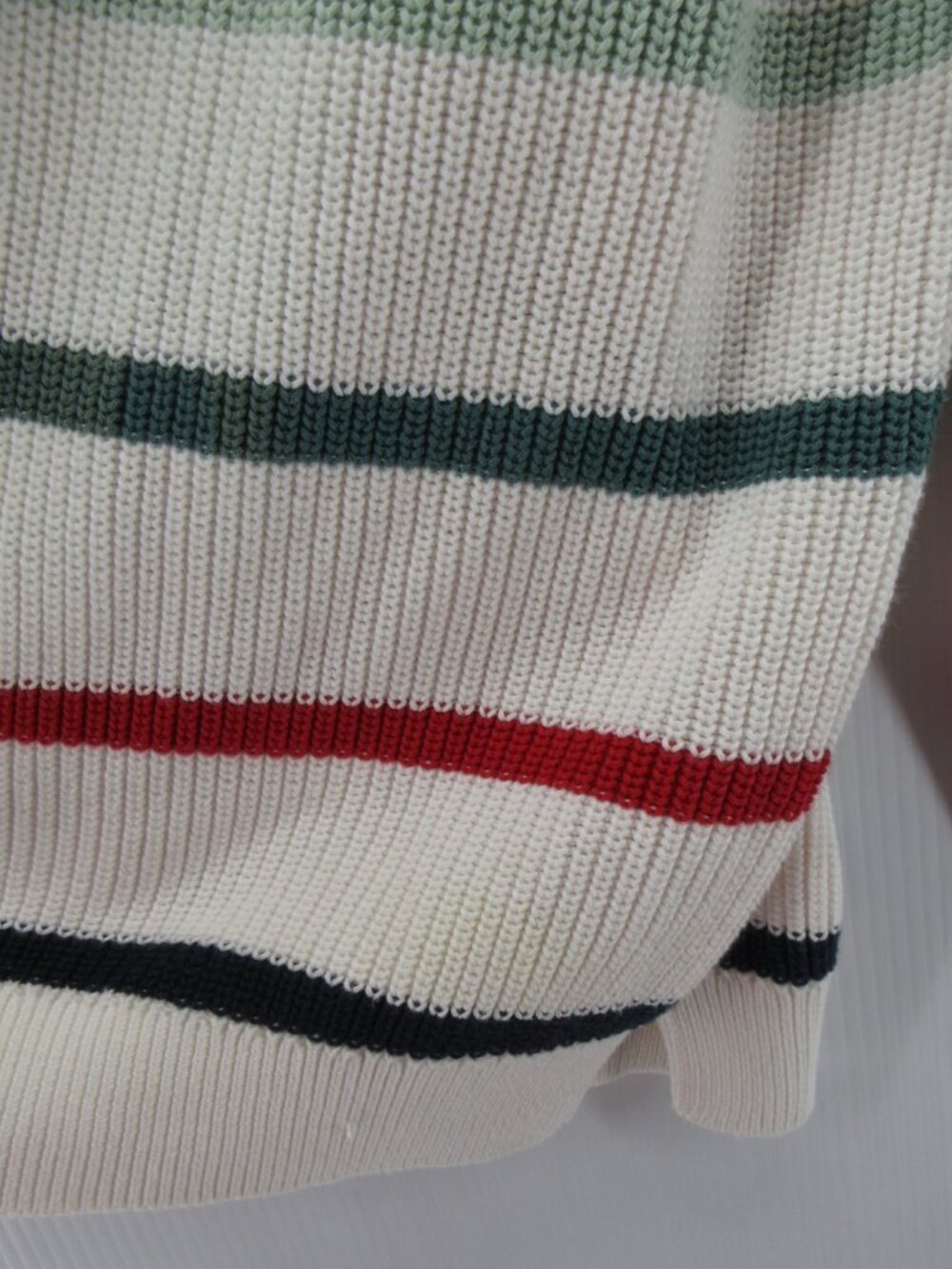Barbour Sweater XL Shoreward Knit Nautical Breton Striped Chunky * - Picture 15 of 16